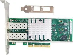 10Gb Network Card Dual SFP+ Ports PCIEx8 Ethernet Converged Server Compatible  X520-DA2 82599ES Chip Support Windows 7/8/10/11/Visa,Server/Linux/VMware