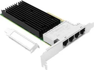 10Gb PCI-E NIC Network Card for  X710-T4L,2.5GbE/5GbE/10GbE Copper Quad RJ45 Ports, with  X710TM4 Chip,10GbE PCI Express 3.0 X8 Ethernet Adapter Support Windows/Linux/VMware