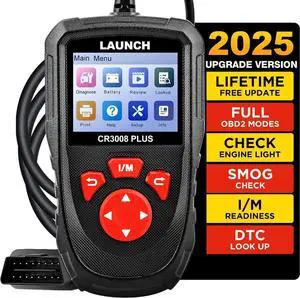 LAUNCH Professional OBD2 Scanner Diagnostic Tool CR3008 Plus,One-Key I/M,Lifetime Update Code Reader,Enhanced Check Engine Code Reader OBDII Car Scan Tool for All Vehicles After 1996,Battery Test