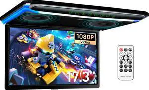® 17.3 Inch 16:9 Ultra-Thin FHD Digital TFT Screen 1080P Video Car Overhead Player Roof Mounted Monitor HDMI Port 1920 * 1080 Full High Definition (Built in Speaker)