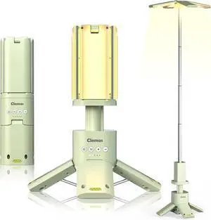 Telescopic Camping Lights Rechargeable 14000 mAh Led Multifunction Magnetic Lanterns Job Site Lighting Cordless Dimmable Tent Lamp Portable Power Supply 6000LM IPX5 Waterproof (White)  White -