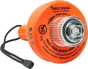 Sirius Signal C-1003 SOS LED Distress Signal - Electronic Flare Replacement, USCG Approved, Includes Daytime Flag & Whistle