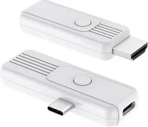 Wireless HDMI Transmitter and Receiver Upgrade Type-C 3.1 Port Wireless Hdmi Plug & Play Portable 2.4G/5G for Streaming Video and Audio to HDTV/Projector/Monitor from Martphone/Tablet/Laptop