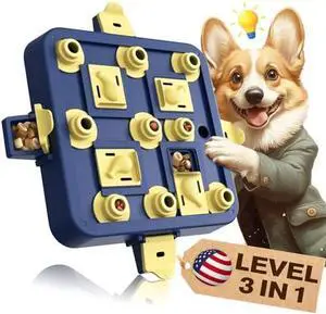 Dog Advanced Puzzle Toys Level 4 in 1 for Smart Dogs Mental Brain Stimulation Game Slow Food Puzzles Hard Feeder Puppy Treat Mind Games Cognitive Interactive ligence Training Toy