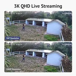 3K 5MP Outdoor Indoor Security Cameras for Home Security, Home Camera with Starlight Color Night Vision,Built-in Spotlight,Motion Detection,2-Way Talk,US Cloud & Local Storage,Works with Alexa