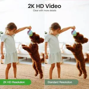 360 Cameras for Home Security-Indoor Camera Monitoring Baby/Nanny with 2K High Resolution & One-Tap Call, 24-7 Local Storage, Compatible with Alexa/Google Home, K7 4Pack (2.4GHz Wi-Fi Only)