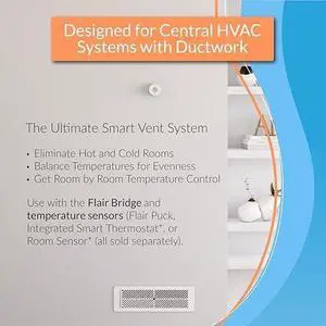 Smart Vent 6x12 (White), AC Vent Cover for Floors, Walls and Ceilings.