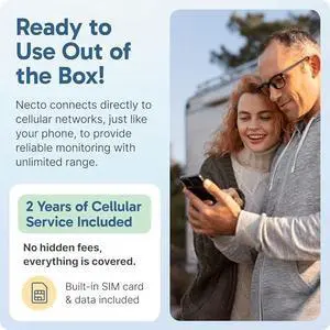 Cellular Temperature Monitor- RV Pet Safety Temp Monitoring System. Remote Power Outage & Humidity Sensor with App Alerts for Car, Camper, Home & Server Room. (2 Year Subscription Included)