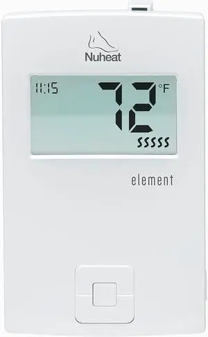 Element Non-programmable Floor Heating Dual-Voltage Thermostat with Floor Temperature Sensor and Built-in GFCI for Radiant Floor Heating System Applications for 120-240V Floor Heating Cables