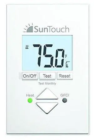 SunStat CommandPlus Touchscreen Programmable Smart Wi-Fi Thermostat for Electric Floor Heating Systems, 4.3" Screen, Floor and Air Sensing Control, Energy Monitoring, Remote Access