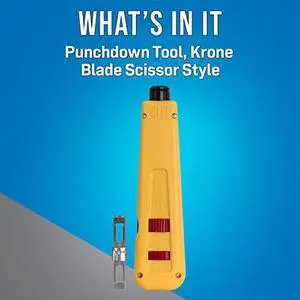 EPD-91461, Manual Punchdown Tool with 2 Steel Blades 66 and 110 for Punchdown Blocks