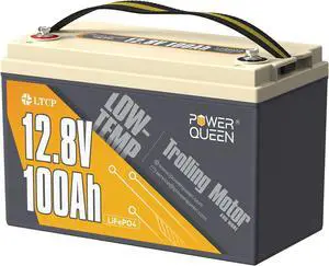 12V 100Ah LiFePO4 Battery Low-temp Protection Group 31 Lithium Battery, Deep Cycle Battery with 100A BMS, 1280Wh Energy, Up to 15000 Cycles for Trolling Motors, Boat, Marine, RV, Solar