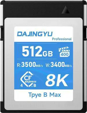 512GB CFexpress Type B 4.0 Memory Cards 3500MB/s Write&3400MB/s Read for 8K RAW Photo and Video Recording VPG400 Compatible with Nikon R5/R5C/Z8/Z9 Canon Cameras