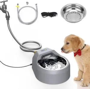 Dog Water Fountain Auto Filling Dog Water Dispenser Connect Water Supply, USB Supply Auto Replenish Water Dog Bowl Dog Water Fountain Auto Filling Dog Water Dispenser Connect Water Supply, USB Supply Auto Replenish Water Dog Bowl