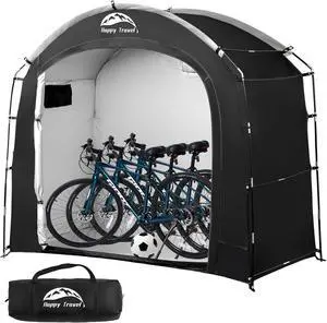 Happy Travel Bike Storage Shed Tent, Waterproof Portable Bicycle Cover Shed Happy Travel Bike Storage Shed Tent, Waterproof Portable Bicycle Cover Shed