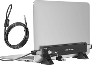MacBook & Surface Laptop Locking Station with Combo Lock Cable, Anti-Theft Folding Security Desk Mount, Adjustable & Portable, Fits 12"-16" Laptops/Notebooks (Black) MacBook & Surface Laptop Locking Station with Combo Lock Cable, Anti-Theft Folding Security Desk Mount, Adjustable & Portable, Fits 12"-16" Laptops/Notebooks (Black)