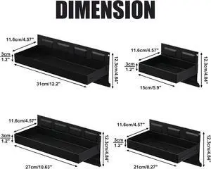4-Shelf Magnetic Tool Parts Tray Set, Magnetic Storage for Toolbox, Van, Workshop, Garage, Tool Chest, 6",8",10",12" Magnetic Tray 4-Shelf Magnetic Tool Parts Tray Set, Magnetic Storage for Toolbox, Van, Workshop, Garage, Tool Chest, 6",8",10",12" Magnetic Tray