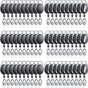 80 Pcs Retractable ID Badge Holder Name ID Badge Reel Clips Keychain Bulk with Belt Clip and Key Ring for Office Worker Teacher Doctor Nurse Employee (Black) 80 Pcs Retractable ID Badge Holder Name ID Badge Reel Clips Keychain Bulk with Belt Clip and Key Ring for Office Worker Teacher Doctor Nurse Employee (Black)