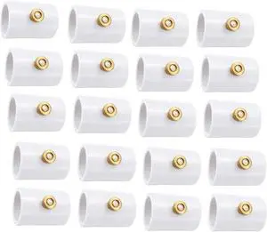 20 Packs 1/2" PVC Misting Nozzles Coupling with Brass Mist Nozzle | Replacement Head for Outdoor Misting Cooling System, Atomizing Misting Sprayer with Steel Atomizing Nozzle 0.016" Orifice 20 Packs 1/2" PVC Misting Nozzles Coupling with Brass Mist Nozzle | Replacement Head for Outdoor Misting Cooling System, Atomizing Misting Sprayer with Steel Atomizing Nozzle 0.016" Orifice