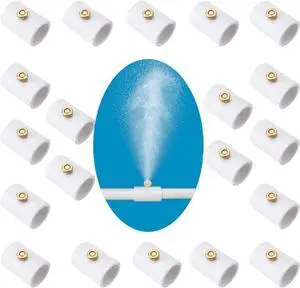 1/2 Inch PVC Mist Nozzle Misting System for Patio | Outdoor Mister Coupling PVC Split Section with Mist Nozzle (Pack of 20) 1/2 Inch PVC Mist Nozzle Misting System for Patio | Outdoor Mister Coupling PVC Split Section with Mist Nozzle (Pack of 20)