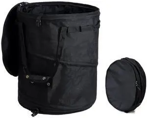 16 Gallon Collapsible Trash Can Camping, Pop Up Trash Can for Camping, Heavy Duty Reusable Outdoor Trash Can for Yard Waste, Grass, Storm Debris, Construction Waste & Lawn Care (Black) 16 Gallon Collapsible Trash Can Camping, Pop Up Trash Can for Camping, Heavy Duty Reusable Outdoor Trash Can for Yard Waste, Grass, Storm Debris, Construction Waste & Lawn Care (Black)