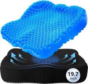 Thicken 19.7in Seat Cushion Gel, Large Cooling Seat Cushion for Long Sitting, Cushion for Wheelchair, Pressure Relief Cushion Seat for Office Chair, Chair Seat Pads for Car Desk Chair Kayak Stadium Thicken 19.7in Seat Cushion Gel, Large Cooling Seat Cushion for Long Sitting, Cushion for Wheelchair, Pressure Relief Cushion Seat for Office Chair, Chair Seat Pads for Car Desk Chair Kayak Stadium
