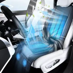 Upgraded Cooling Car Seat Cover Front Seat with Blowing&Suction, 12V-24V Ventilated Car Seat Cushion with 2 Turbo Fans, 3-Speed Adjustable Universal Fit Breathable Car Cushion for Summer Driving-Black Upgraded Cooling Car Seat Cover Front Seat with Blowing&Suction, 12V-24V Ventilated Car Seat Cushion with 2 Turbo Fans, 3-Speed Adjustable Universal Fit Breathable Car Cushion for Summer Driving-Black