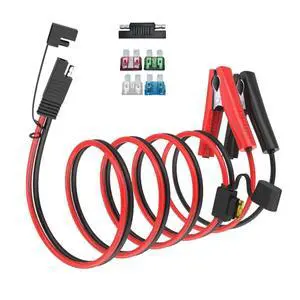 SAE to Alligator Clip Cable 10AWG 20FT for Battery Charging SAE to Alligator Clip Cable 10AWG 20FT for Battery Charging