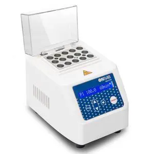 Mini Dry Bath Incubator,15 x1.5ml Aluminium Heating Block, LCD Display, Timer Control,UP to 100C, 0.5C Accuracy,9 Programs in Memory, Rapid Calibration Function Mini Dry Bath Incubator,15 x1.5ml Aluminium Heating Block, LCD Display, Timer Control,UP to 100C, 0.5C Accuracy,9 Programs in Memory, Rapid Calibration Function