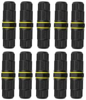 3 Pole Wire Connector Waterproof IP68 External Electrical Junction Box,M20 2way 3pin for Cable Ø0.18-0.4in for Outdoor Underground Cable, LED Street Landscape Lights,CE Certified 10Pack 3 Pole Wire Connector Waterproof IP68 External Electrical Junction Box,M20 2way 3pin for Cable Ø0.18-0.4in for Outdoor Underground Cable, LED Street Landscape Lights,CE Certified 10Pack