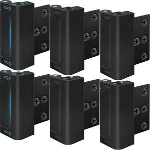 6 Pieces Home Security Door Reinforcement Lock, Door Locks for Kids Safety Front Door, Child Proof Door Lock Latch from Inside, Withstand 800lbs of Force Prevent Unauthorized Entry, Black 6 Pieces Home Security Door Reinforcement Lock, Door Locks for Kids Safety Front Door, Child Proof Door Lock Latch from Inside, Withstand 800lbs of Force Prevent Unauthorized Entry, Black