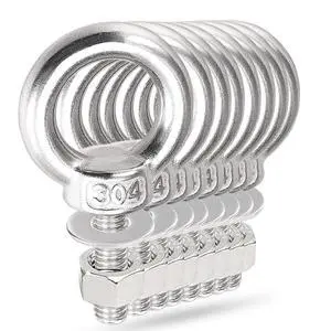 Lifting Shoulder Eye Bolts, Heavy Duty Screw Bolt 304 Stainless Steel Lifting Ring Threaded Eyebolts with Washers and Nuts for Indoor Outdoor Lifting Shoulder Eye Bolts, Heavy Duty Screw Bolt 304 Stainless Steel Lifting Ring Threaded Eyebolts with Washers and Nuts for Indoor Outdoor