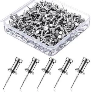 300 Pcs Aluminum Head Push Pins with 5/8" Steel Solid Metal Thumb Tacks Silver Push Pins for Wall Office Study Bulletin Boards Hanging Posters Marked Maps Fixed Objects Decoration 300 Pcs Aluminum Head Push Pins with 5/8" Steel Solid Metal Thumb Tacks Silver Push Pins for Wall Office Study Bulletin Boards Hanging Posters Marked Maps Fixed Objects Decoration