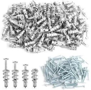 500PCS Zinc Self-Drilling Drywall Anchors with Screws Kit, 250pcs Heavy Duty Metal Wall Anchors and 250pcs #8 x 1'' Screws 500PCS Zinc Self-Drilling Drywall Anchors with Screws Kit, 250pcs Heavy Duty Metal Wall Anchors and 250pcs #8 x 1'' Screws