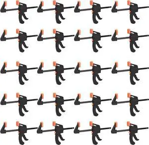 20 Pack 4 Inch F Bar Clamp, Medium Duty 70lbs One Handed Clamps/Spreader, Bar Clamps for Woodworking, Crafting, by 20 Pack 4 Inch F Bar Clamp, Medium Duty 70lbs One Handed Clamps/Spreader, Bar Clamps for Woodworking, Crafting, by