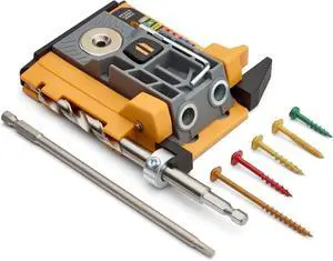 Mini Pocket Hole Jig Kit Auto-Adjusting Portable Pocket Hole System for Woodworking Best Drill Jig for Angled Holes with Screws Complete Pocket Screw Jig Tool Set Mini Pocket Hole Jig Kit Auto-Adjusting Portable Pocket Hole System for Woodworking Best Drill Jig for Angled Holes with Screws Complete Pocket Screw Jig Tool Set