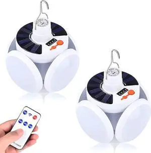 Solar Camping Lantern, Portable Tent Lamp with Hanging Hook, Folding LED Football Bulbs Rechargeable USB Camping Lights for Home, Office, Tent, Car, Emergency Outages (2pack) Solar Camping Lantern, Portable Tent Lamp with Hanging Hook, Folding LED Football Bulbs Rechargeable USB Camping Lights for Home, Office, Tent, Car, Emergency Outages (2pack)