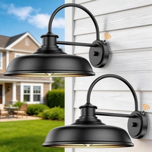 14" Dusk to Dawn Outdoor Barn Wall Light Extra Large Gooseneck Lighting 14" Dusk to Dawn Outdoor Barn Wall Light Extra Large Gooseneck Lighting