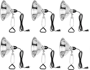 6-Pack Clamp Lamp with 8.5 Inch Aluminum Reflector, 150W E26 Max, 6FT Cord 6-Pack Clamp Lamp with 8.5 Inch Aluminum Reflector, 150W E26 Max, 6FT Cord