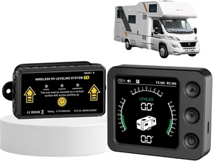 Wireless RV Leveling System with Display, 0.1° Precision, No Phone App Needed Wireless RV Leveling System with Display, 0.1° Precision, No Phone App Needed