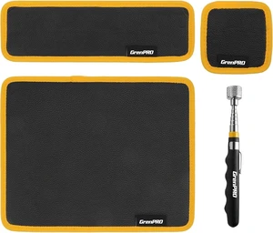 4-Pack Magnetic Tool Mat with Telescoping Pickup Tool & Parts Organizer 4-Pack Magnetic Tool Mat with Telescoping Pickup Tool & Parts Organizer