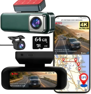 4K Front & Rear Dashcam with WiFi & GPS 4K Front & Rear Dashcam with WiFi & GPS