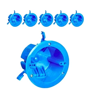 6-Pack PVC Round Old Work Ceiling Electrical Box, 3" Dia 1-Gang, Supports up to 6lbs 6-Pack PVC Round Old Work Ceiling Electrical Box, 3" Dia 1-Gang, Supports up to 6lbs