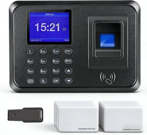 Fingerprint Time Clock with RFID/PIN for Small Business Fingerprint Time Clock with RFID/PIN for Small Business