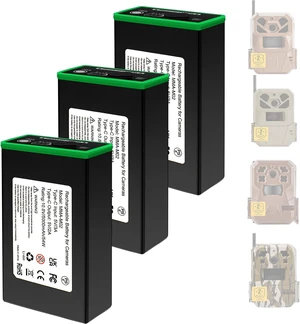3-Pack 5000mAh USB-C Battery for Moultrie Edge Cellular Trail Cameras
