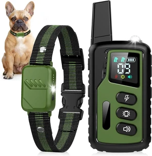 Dog Shock Collar with Remote, 4500FT, IP68 Waterproof, 3 Modes with Safety Lock & Light Dog Shock Collar with Remote, 4500FT, IP68 Waterproof, 3 Modes with Safety Lock & Light