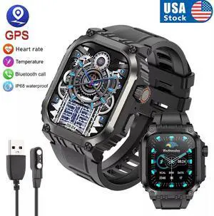 Military Smart Watch GPS Sports Fitness Tracker Bluetooth Call Waterproof Military Smart Watch GPS Sports Fitness Tracker Bluetooth Call Waterproof