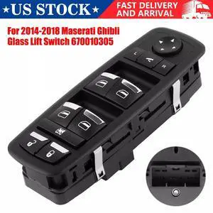 Driver Side Master Power Window Switch For Maserati Ghibli 2014-2018 670010305 ` Driver Side Master Power Window Switch For Maserati Ghibli 2014-2018 670010305 `