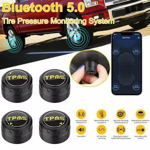Car TPMS Bluetooth 5.0 Tire Pressure Monitoring System 4 External Sensor App US Car TPMS Bluetooth 5.0 Tire Pressure Monitoring System 4 External Sensor App US