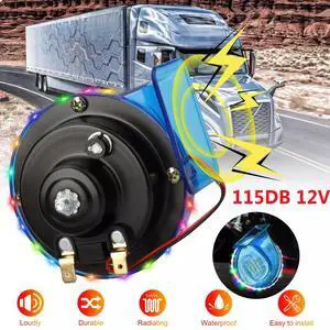 12V 115DB Super Loud RGB Train Horn Universal for Motorcycle Car Truck SUV Boat 12V 115DB Super Loud RGB Train Horn Universal for Motorcycle Car Truck SUV Boat